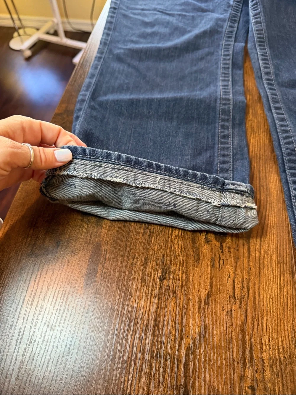 True Religion Bobby Men’s Straight Leg Jeans Dark Wash Hemmed 26.5” Inseam